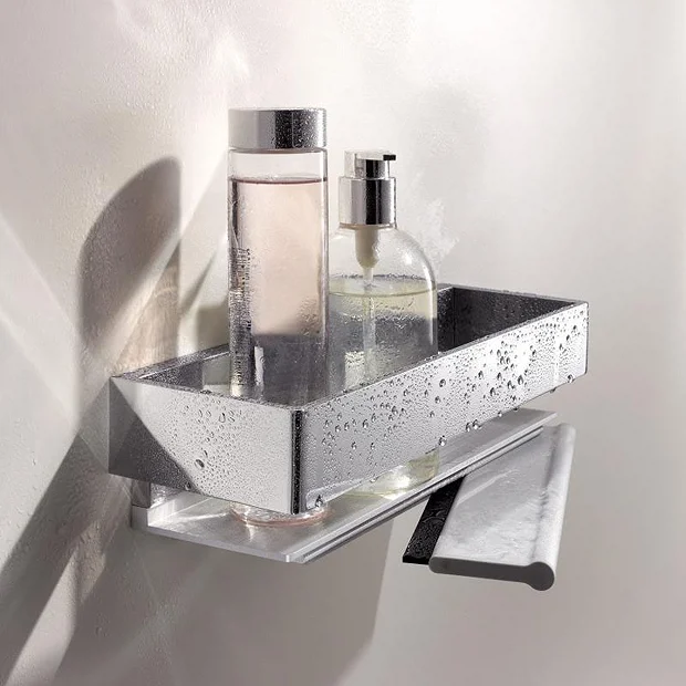 Keuco Edition 11 Shower Basket With Integrated Squeegee - Chrome/Silver 2 Keuco Edition 11 Shower Basket With Integrated Squeegee - Chrome/Silver - Image 2