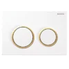 Geberit Sigma 20 White + Gold Flush Plate For UP320/UP720 Cistern - 15.882.KK.1