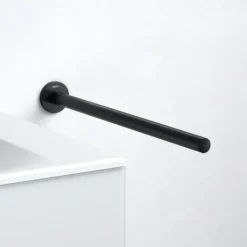 Keuco Plan Fixed Single Towel Rail - Black -Bathroom Accessories 14923370000 d1
