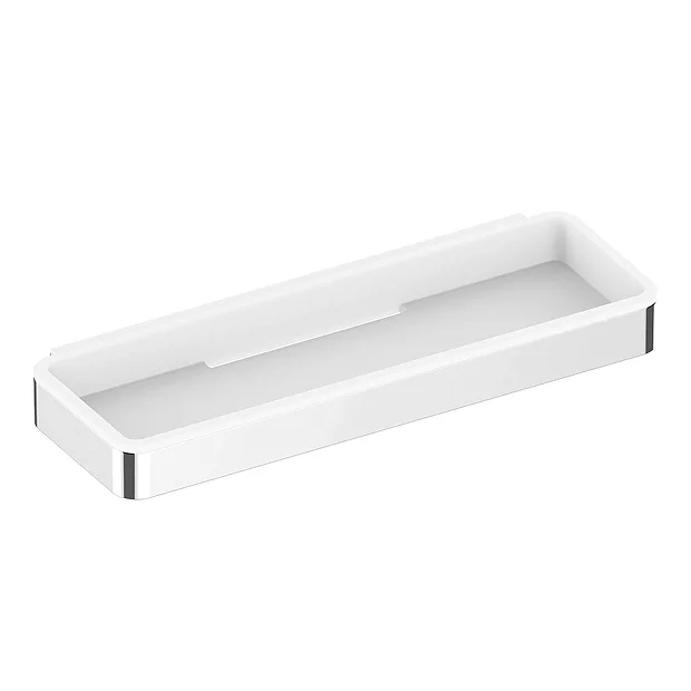 Keuco Plan Shower Basket - Chrome/White 1 Keuco Plan Shower Basket - Chrome/White