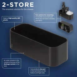 Tiger 2-Store Wall Rack/Shower Basket - Black 8 Tiger 2-Store Wall Rack/Shower Basket - Black -Bathroom Accessories 1500010746 d1