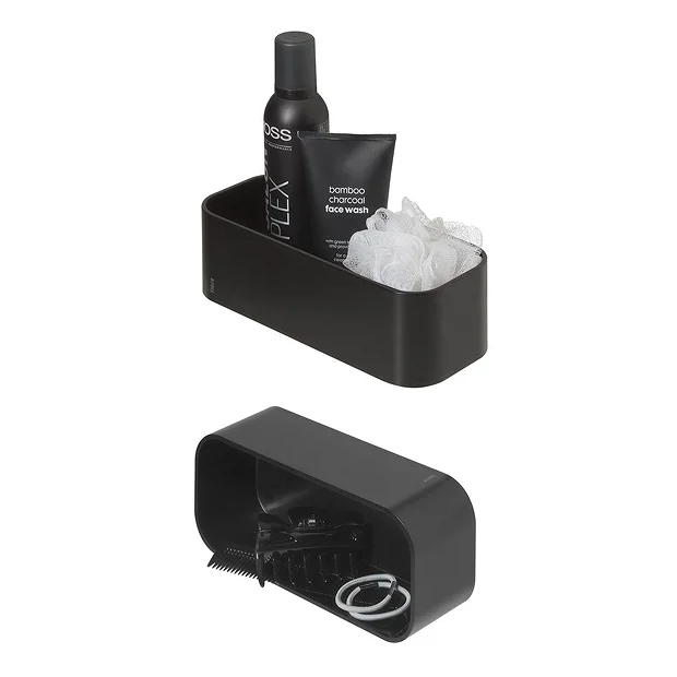 Tiger 2-Store Wall Rack/Shower Basket - Black 2 Tiger 2-Store Wall Rack/Shower Basket - Black - Image 2