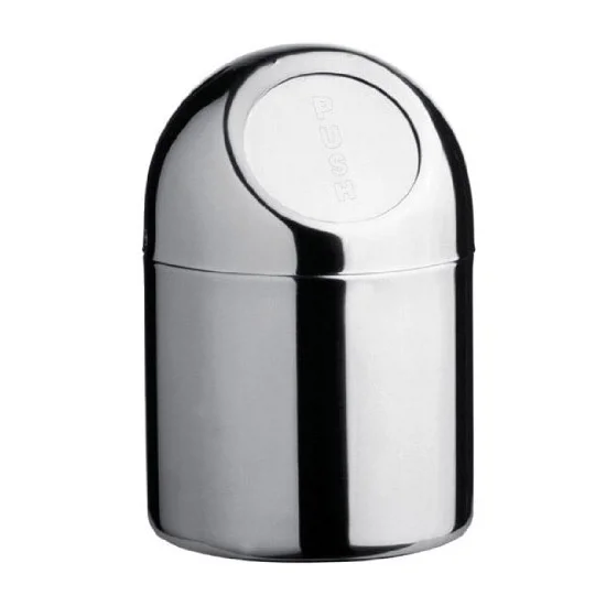 Stainless Steel 1.35 Litre Mini Push Top Bin 1 Stainless Steel 1.35 Litre Mini Push Top Bin