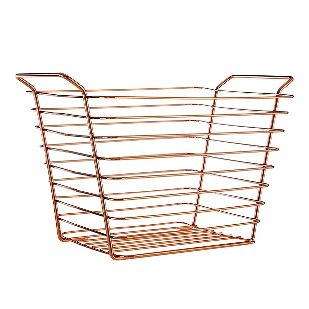 Shine Copper Plated Wire Basket 2 Shine Copper Plated Wire Basket - Image 2
