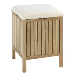 Wenko Norway Bath Stool - Walnut Wood
