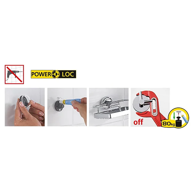 Wenko Power-Loc Sion Maxi Shelf 1 Wenko Power-Loc Sion Maxi Shelf