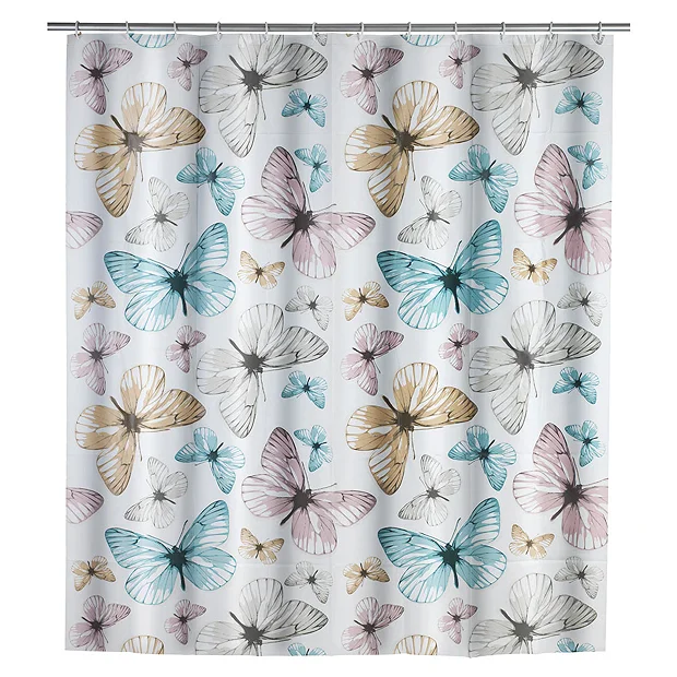 Wenko Butterfly PEVA Shower Curtain - W1800 X H2000mm 2 Wenko Butterfly PEVA Shower Curtain - W1800 X H2000mm - Image 2