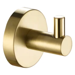 JTP Vos Brushed Brass Single Robe Hook