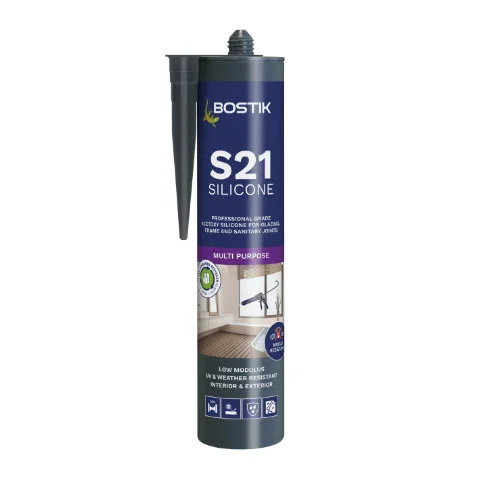 Bostik S21 Multi Purpose Acetoxy Silicone Sealant 310ml 1 Bostik S21 Multi Purpose Acetoxy Silicone Sealant 310ml