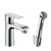 Hansgrohe Metris Single Lever Basin Mixer 100 With Bidet Spray And 160cm Shower Hose