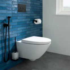 JTP Hix Matt Black Toilet Roll Holder