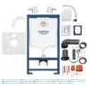Grohe Rapid SL Fresh 1.13m 4 In 1 Set Low Noise Support Frame For Wall Hung WC