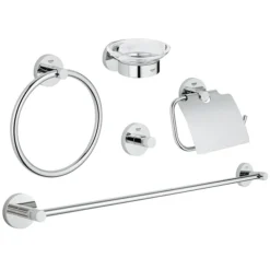 Grohe Essentials 5-in-1 Master Bathroom Accessories Set - Chrome