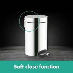 Hansgrohe AddStoris Chrome 3 Litre Pedal Bin -Bathroom Accessories 41775000 l3