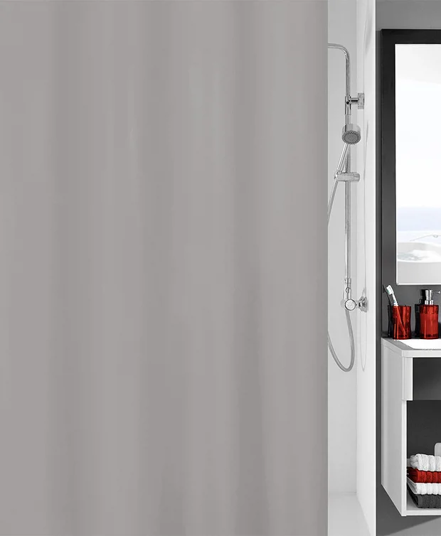 Kleine Wolke Kito Polyester Shower Curtain - W1800 X H2000 - Grey 1 Kleine Wolke Kito Polyester Shower Curtain - W1800 X H2000 - Grey