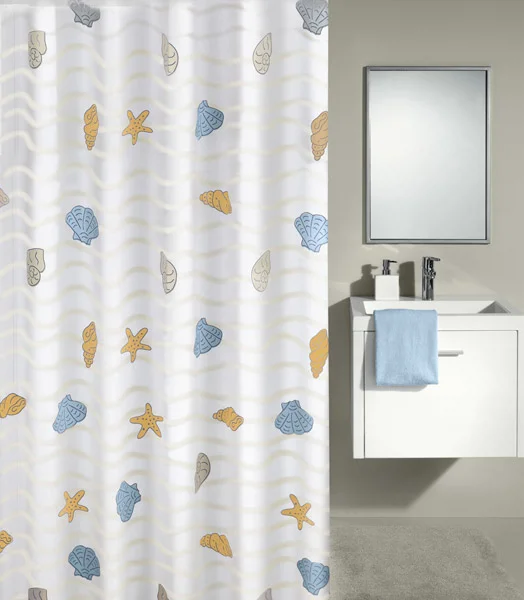 Kleine Wolke - New Beach PEVA Shower Curtain - W1800 X H2000 1 Kleine Wolke - New Beach PEVA Shower Curtain - W1800 X H2000
