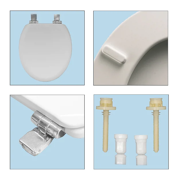 Bemis Chicago Soft Close Toilet Seat With Chrome Hinges 1 Bemis Chicago Soft Close Toilet Seat With Chrome Hinges