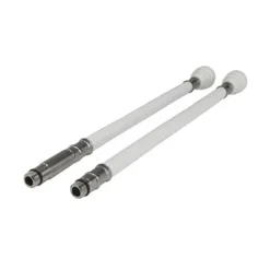 JG Speedfit 15mm X M12 Monobloc Mixer White PVC Flexi Hoses (Pair)