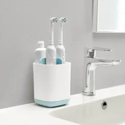 Joseph Joseph Easy-Store Toothbrush Caddy - White/Blue -Bathroom Accessories 70500 d3