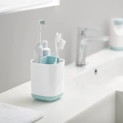 Joseph Joseph Easy-Store Toothbrush Caddy - White/Blue -Bathroom Accessories 70500 d4