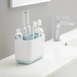 Joseph Joseph Easy-Store Large Toothbrush Caddy - White/Blue 10 Joseph Joseph Easy-Store Large Toothbrush Caddy - White/Blue -Bathroom Accessories 70501 d3