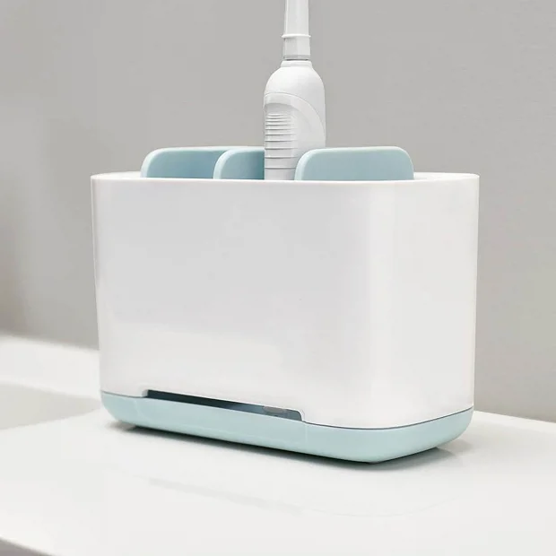 Joseph Joseph Easy-Store Large Toothbrush Caddy - White/Blue 6 Joseph Joseph Easy-Store Large Toothbrush Caddy - White/Blue - Image 6