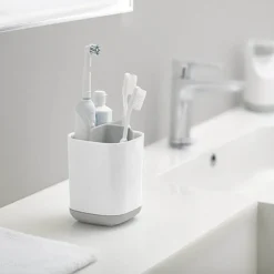 Joseph Joseph Easy-Store Toothbrush Caddy - White/Grey