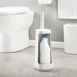 Joseph Joseph Flex Plus Smart Toilet Brush & Holder With Storage Caddy - White/Grey 8 Joseph Joseph Flex Plus Smart Toilet Brush & Holder With Storage Caddy - White/Grey -Bathroom Accessories 70516 d1