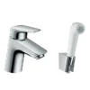Hansgrohe Logis Single Lever Basin Mixer With Bidet Spray And 160cm Shower Hose