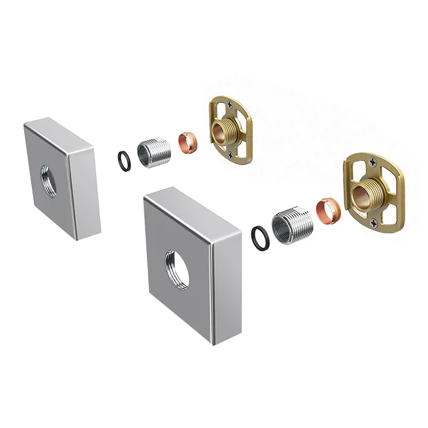 Milan Square Easy Fix Kit Bracket For Bar Shower Valves 2 Milan Square Easy Fix Kit Bracket For Bar Shower Valves - Image 2