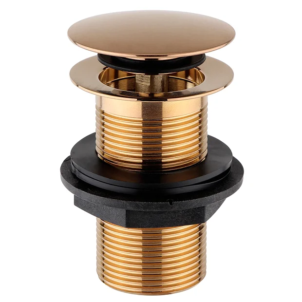 Arezzo Brushed Bronze Unslotted Click Clack Basin Waste 2 Arezzo Brushed Bronze Unslotted Click Clack Basin Waste - Image 2