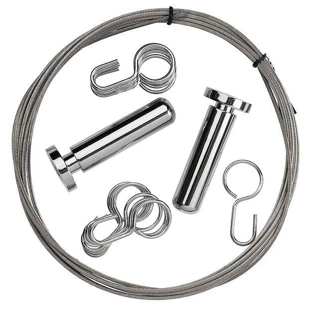 Croydex Contemporary Chrome Wireline Non-Hinged 3000mm 4 Croydex Contemporary Chrome Wireline Non-Hinged 3000mm - Image 4