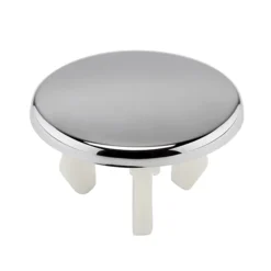 Round Chrome Basin Overflow Cover
