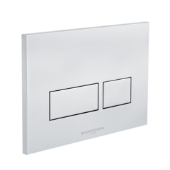 BagnoDesign Aquaeco Polished Chrome Dual Flush Plate With Square Buttons