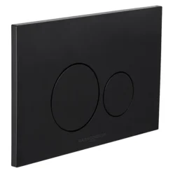 BagnoDesign Aquaeco Matt Black Dual Flush Plate With Round Buttons