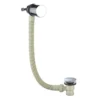 BagnoDesign Aquaeco Chrome Bath Filler With Push Type Waste 800mm