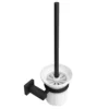 Arezzo Matt Black Toilet Brush & Holder
