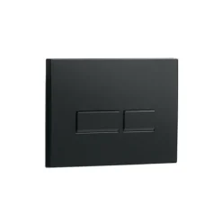 Arezzo Compact Concealed Cistern With Matt Black Flush Plate - Square Buttons -Bathroom Accessories azccblks d1