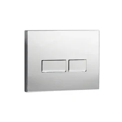 Arezzo Compact Concealed Cistern With Polished Chrome Flush Plate - Square Buttons -Bathroom Accessories azccchrs d1