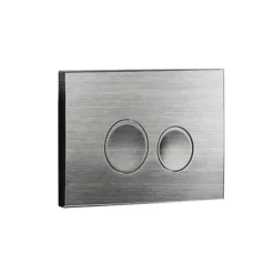 Arezzo Compact Concealed Cistern With Brushed Gunmetal Grey Flush Plate - Round Buttons -Bathroom Accessories azccgunrd1