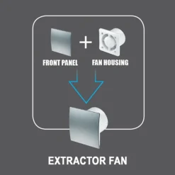 Arezzo 100mm Silent Extractor Fan - Standard - Chrome