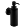 Arezzo Matt Black Round Wall Mounted Soap Dispenser