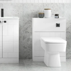 Arezzo Concealed WC Cistern Incl. Chrome Square Flush Plate -Bathroom Accessories azsqchpkd2