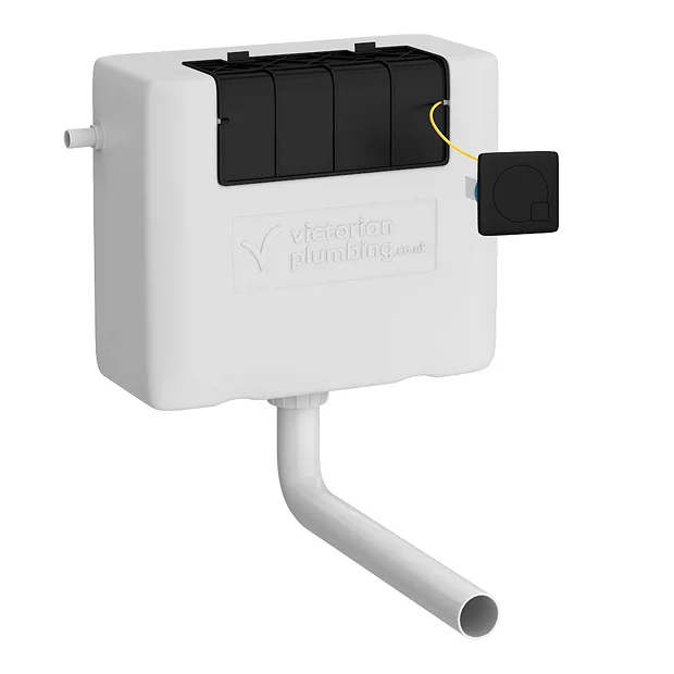 Arezzo Concealed WC Cistern Incl. Matt Black Square Flush Plate 2 Arezzo Concealed WC Cistern Incl. Matt Black Square Flush Plate - Image 2