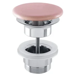 BagnoDesign Matt Pink Freeflow Basin Waste With Ceramic Top