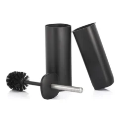 Capri Black Toilet Brush & Holder