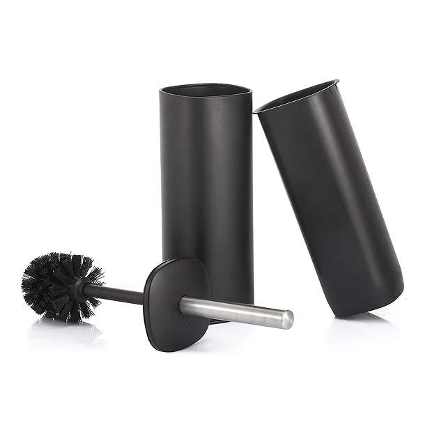 Capri Black Toilet Brush & Holder 1 Capri Black Toilet Brush & Holder