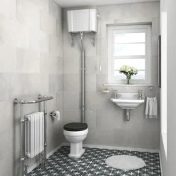 Chatsworth Chrome High Level Traditional WC Flush Pipe Kit