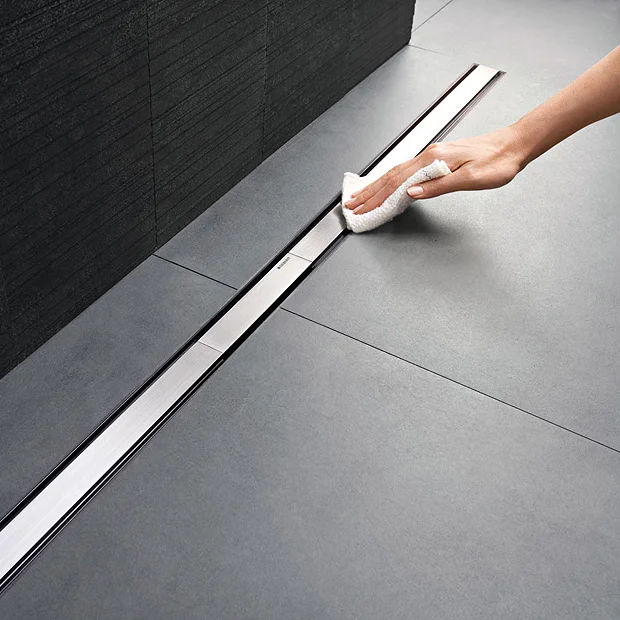 Geberit - CleanLine60 Thin Shower Channel - Brushed Metal 4 Geberit - CleanLine60 Thin Shower Channel - Brushed Metal - Image 4