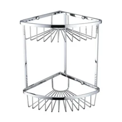 Bristan Two Tier Corner Fixed Wire Basket